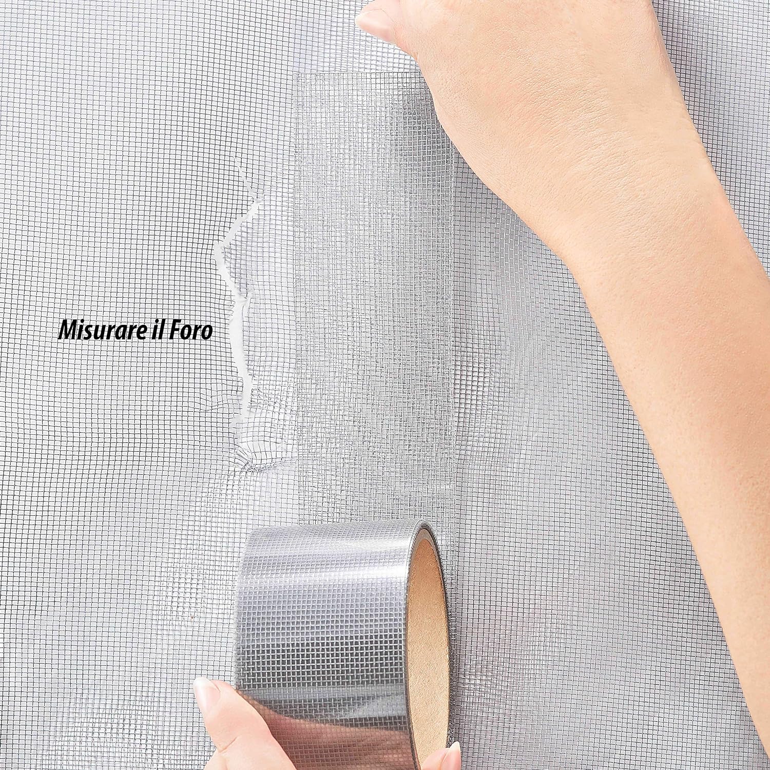 Nastro adesivo ripara Zanzariera in Fibra di Vetro autoadesivo ripara strappi rapidamente 50x2m
