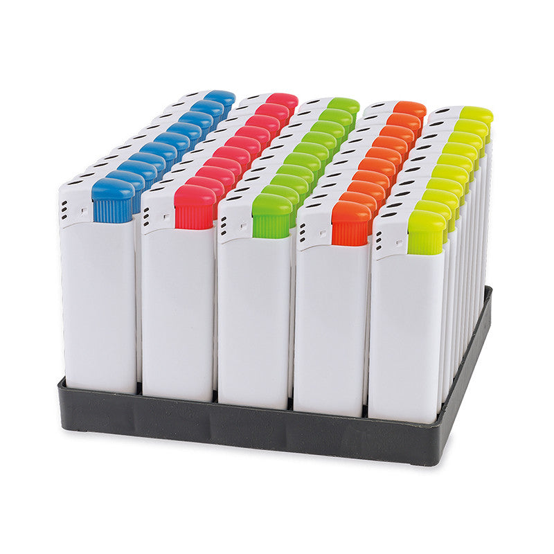 Accendino piezoelettrico in ABS personalizzabile – colori assortiti Personalizzabile