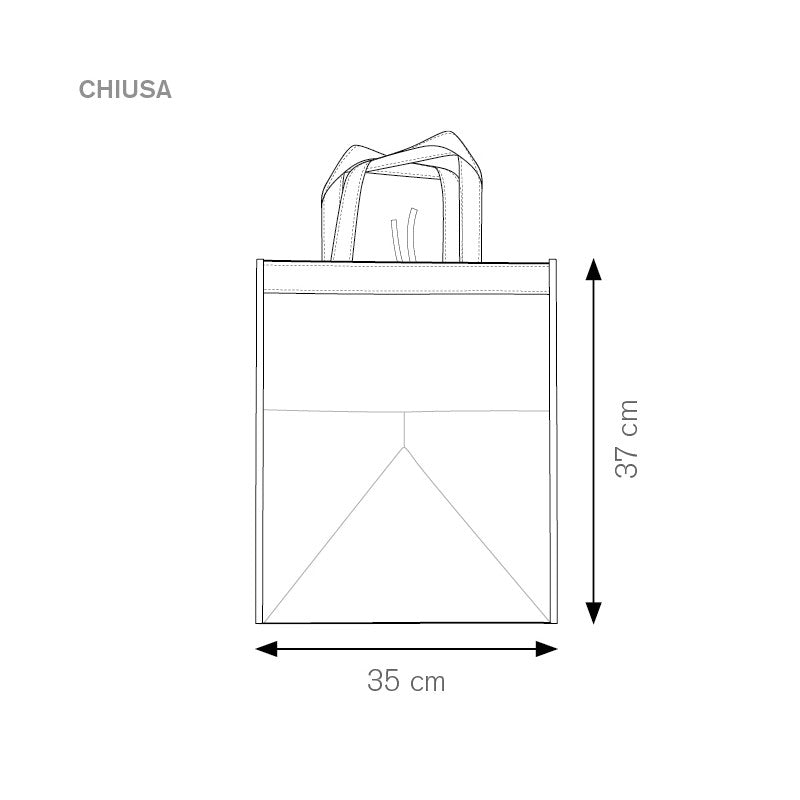 Borsa Porta Pizze in TNT – Capacità 6 Pizze con Manici Corti e Chiusura a Laccio