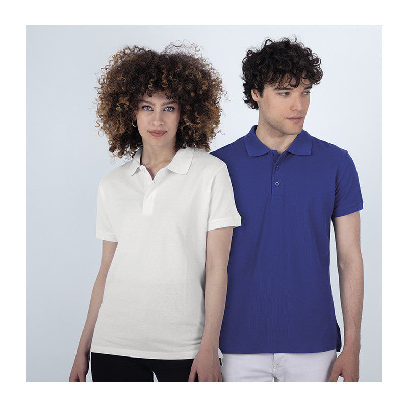 Polo Uomo in Cotone Piqué Pettinato – Manica Corta, 3 Bottoni - Personalizzabile