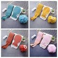 Set bagno tre pezzi in quattro colori