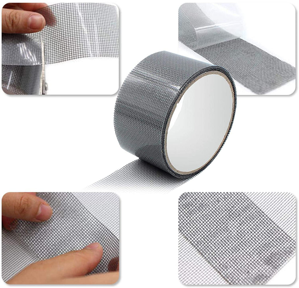 Nastro adesivo ripara Zanzariera in Fibra di Vetro autoadesivo ripara strappi rapidamente 50x2m