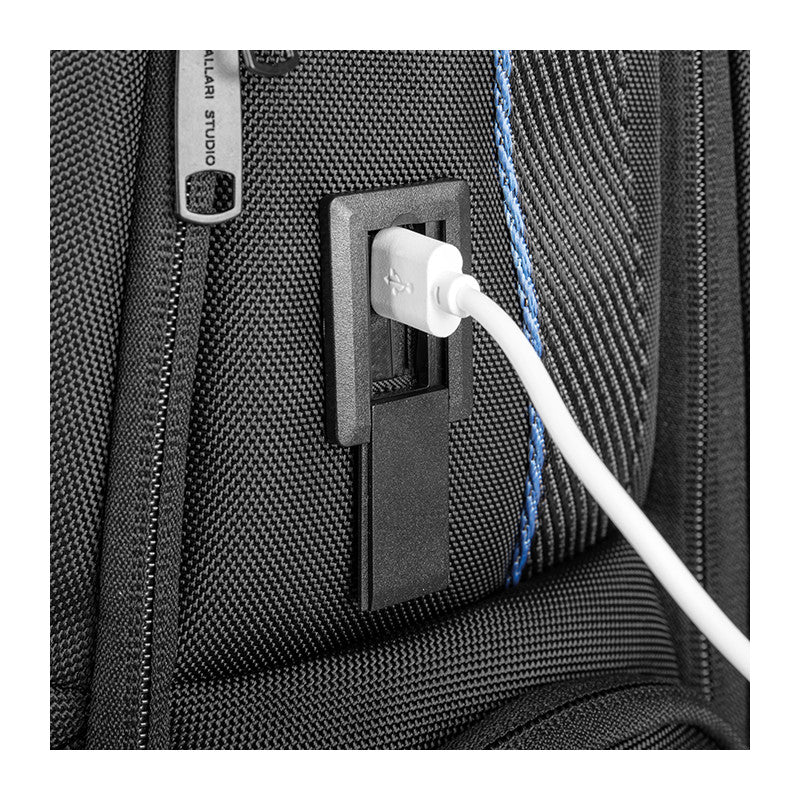 Zaino in Nylon 1680D con Vano Laptop e Tablet, Porta USB e Fascia Trolley