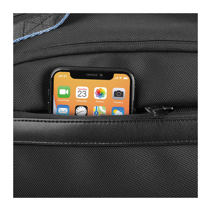 Zaino in Nylon 1680D con Vano Laptop e Tablet, Porta USB e Fascia Trolley