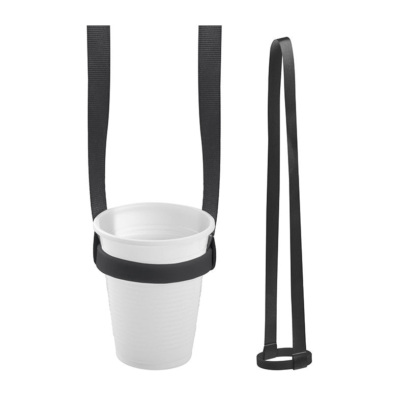 Portabicchiere da Collo in Poliestere con Supporto in Silicone – Porta Bicchiere Riutilizzabile per Eventi, Fiere e Outdoor