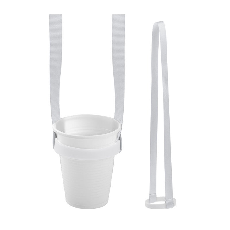 Portabicchiere da Collo in Poliestere con Supporto in Silicone – Porta Bicchiere Riutilizzabile per Eventi, Fiere e Outdoor