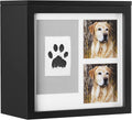Quadro ricordo nero con due foto e impronta
