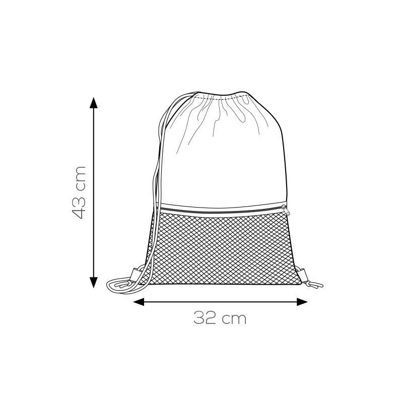 Sacca Zainetto Sportiva Gym Sack Sport Ginnastica Nuoto Borsa Coulisse Palestra Impermeabile Viaggio Scarpe Scuola Asilo Bambini Adulti Unisex in Nylon 210D con Tasca Frontale