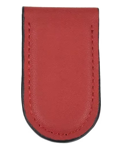 Fermasoldi magnetico rosso vista frontale