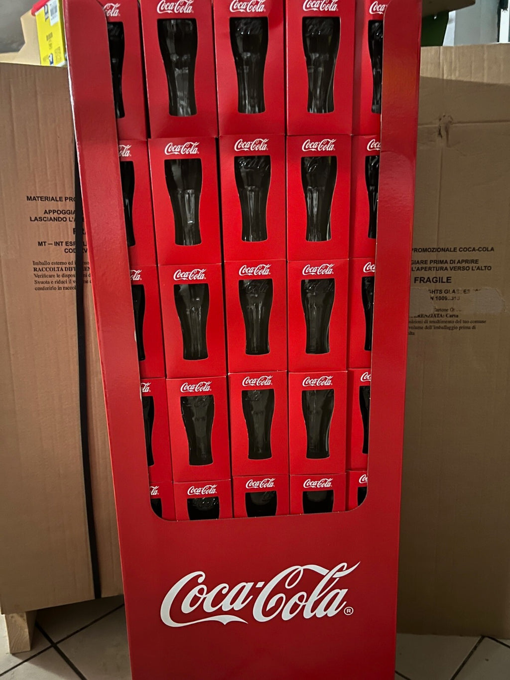 4 Pezzi Bicchieri in Vetro COCA COLA 250 ml - 0,25 L Originali