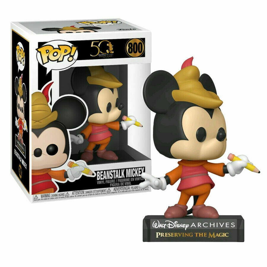 FUNKO Pop Vynil Mickey Topolino Disney Archive Beanstalk Mickey #800 ORIGINALE