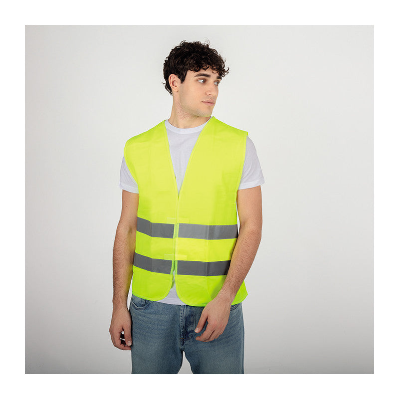 Gilet di Sicurezza Alta Visibilità con Profili Rifrangenti – Personalizzabile Serigrafia/Transfer