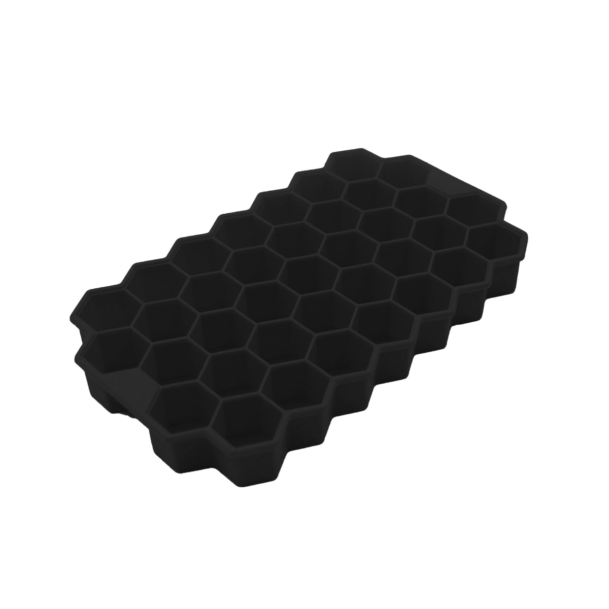 Stampo per ghiaccio in silicone nero con celle esagonali