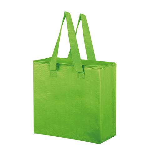 Borsa Frigo Maxi 38x39x19 cm in Polipropilene (PP) con Zip e Manici in Nylon – Capiente e Resistente, Ideale per Spesa, Mare e Picnic, Personalizzabile con Serigrafia