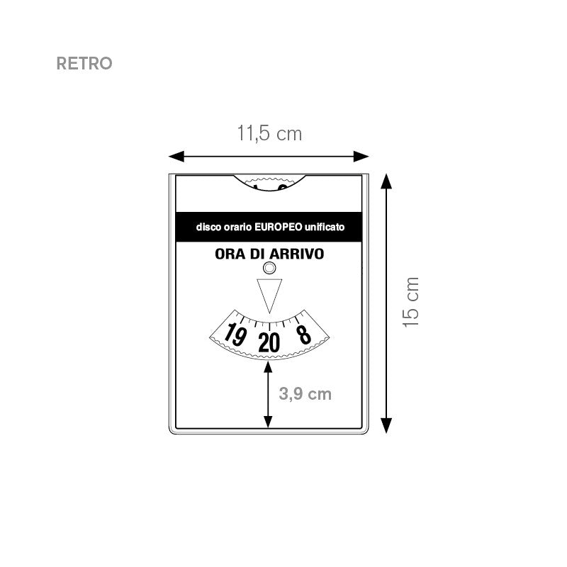 Disco Orario Maxi Personalizzabile con Custodia Trasparente – Stampa UV o Serigrafica