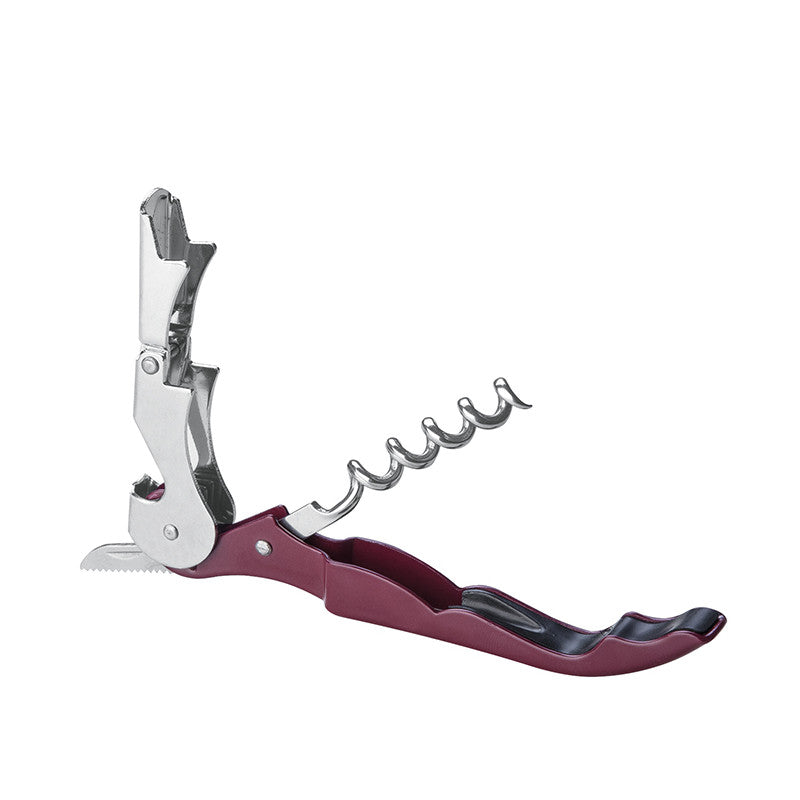 Cavatappi Apribottiglie 3 Funzioni in Metallo con Doppia Leva e A